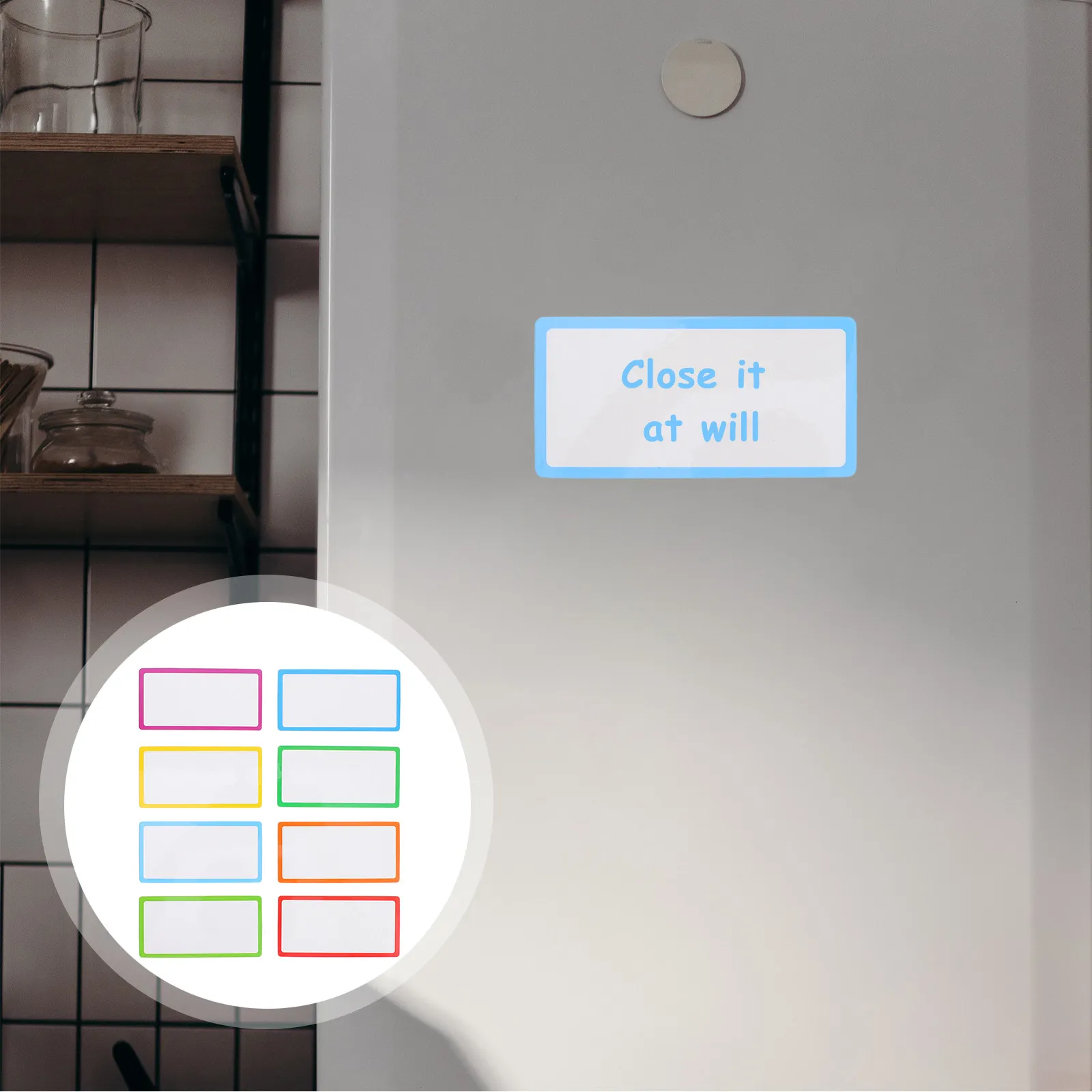 

8Pcs Magnetic Labels Dry Erase Reusable Refrigerator Notepad Colorful Memo Pads Home Kitchen Decoration Fridge Sticker Magnetic
