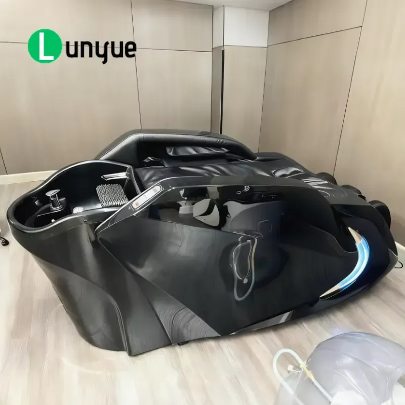 Luxury Reclining Massage Shampoo Chair with Music Function Professional Hair Furniture Comfortable Hand Operated