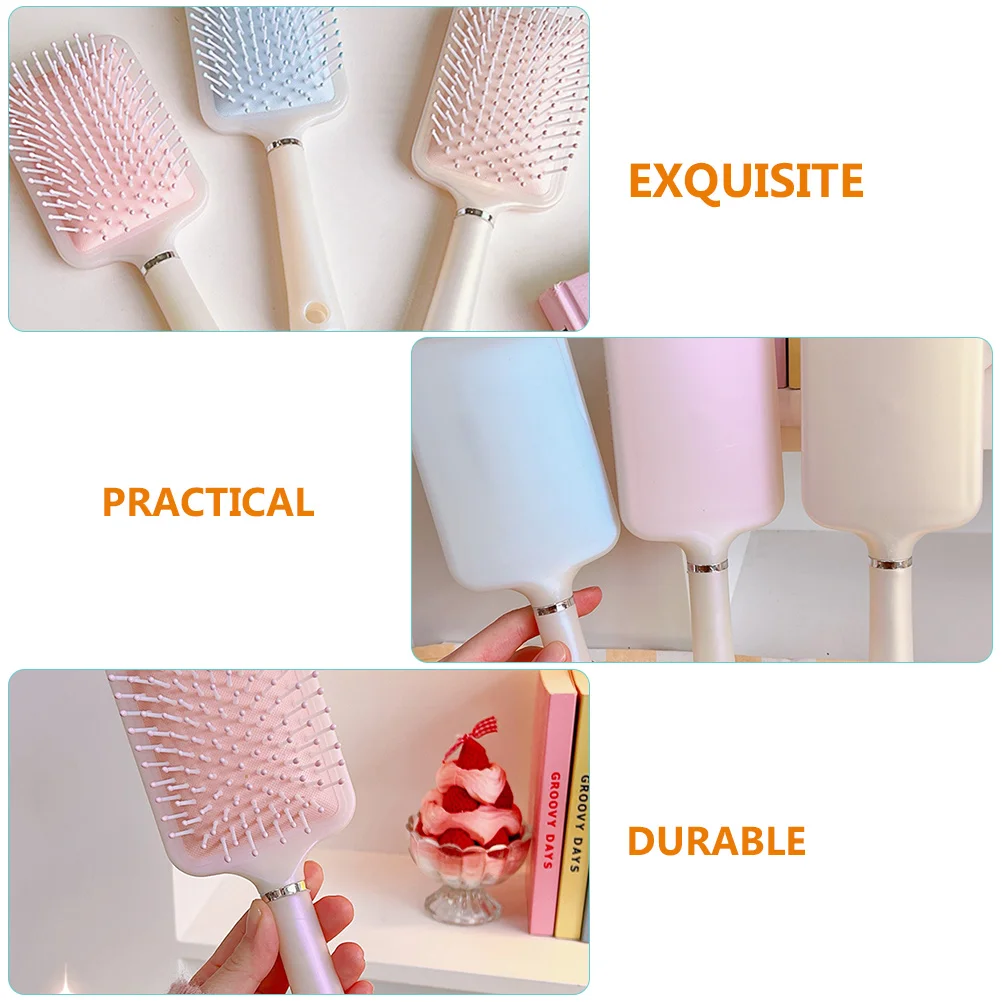 

2Pcs Comb Massage Design Comfortable Grip Long Short Hair Salon Combs Scalp Gifts Hair Brushes