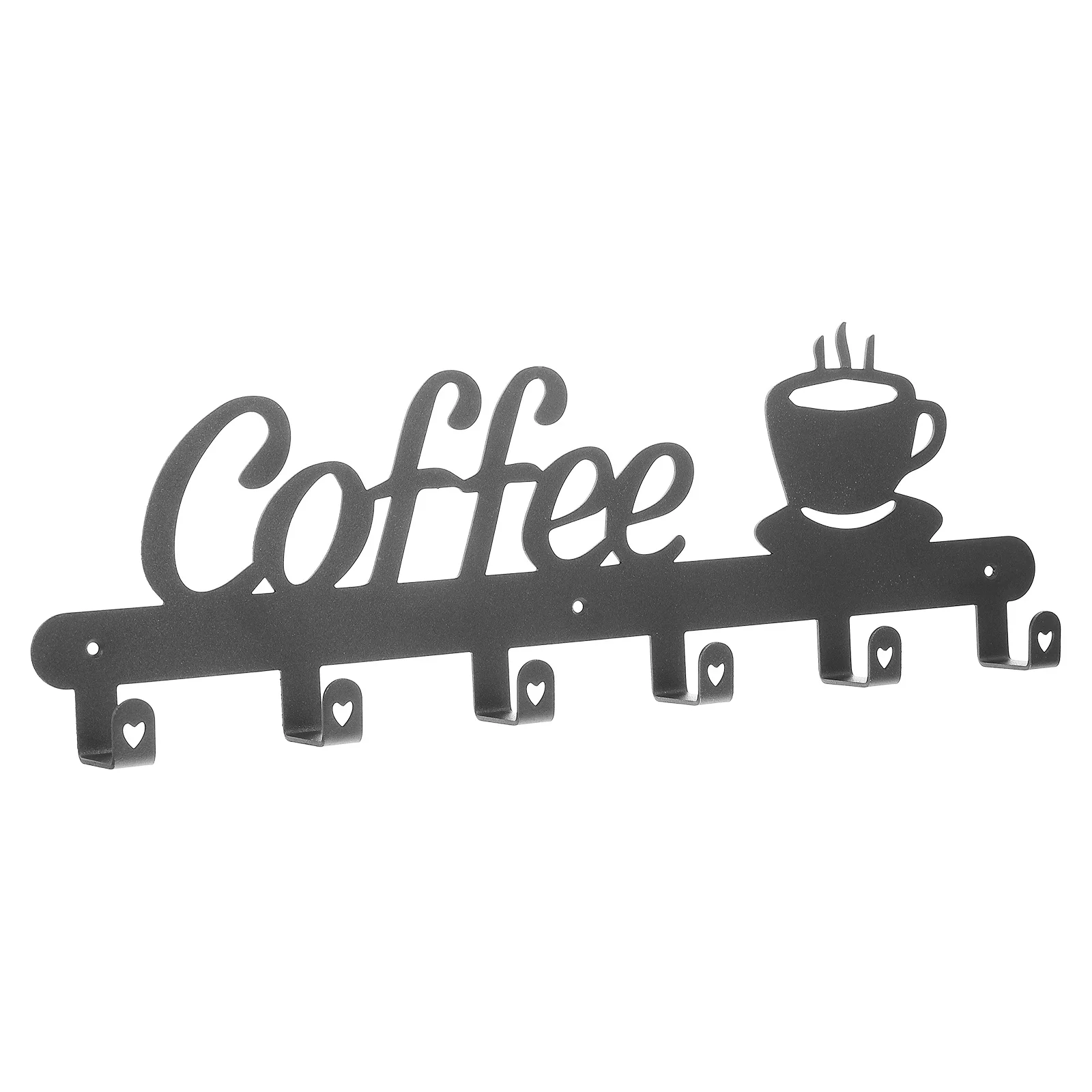 

1 Set Wall Mounted Rack Coffee Cup Holder Household Mug Hanger Iron Wall Mug Holder Kitchen Decor Cup Organizer Storage Rack For