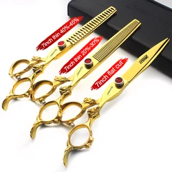 SHARONDS Hairdressing Scissors Professional Hairdresser Dedicated Clippers 7 Inch Barber Specialized Shears Hair Cutting Tools