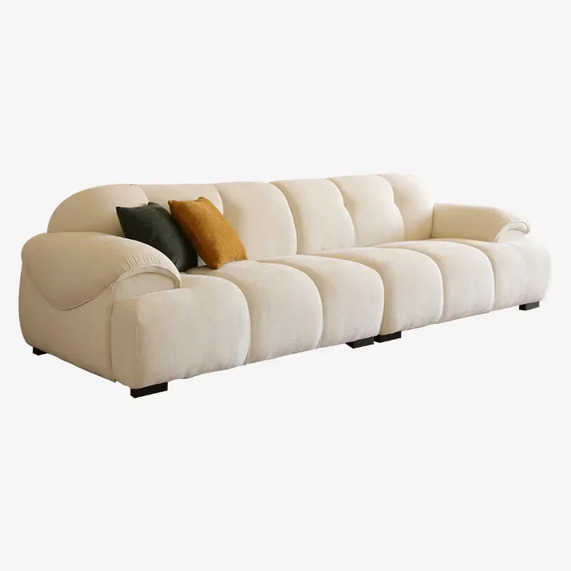 Living room home cream style retro small apartment cloud sofa milk velvet cat scratch