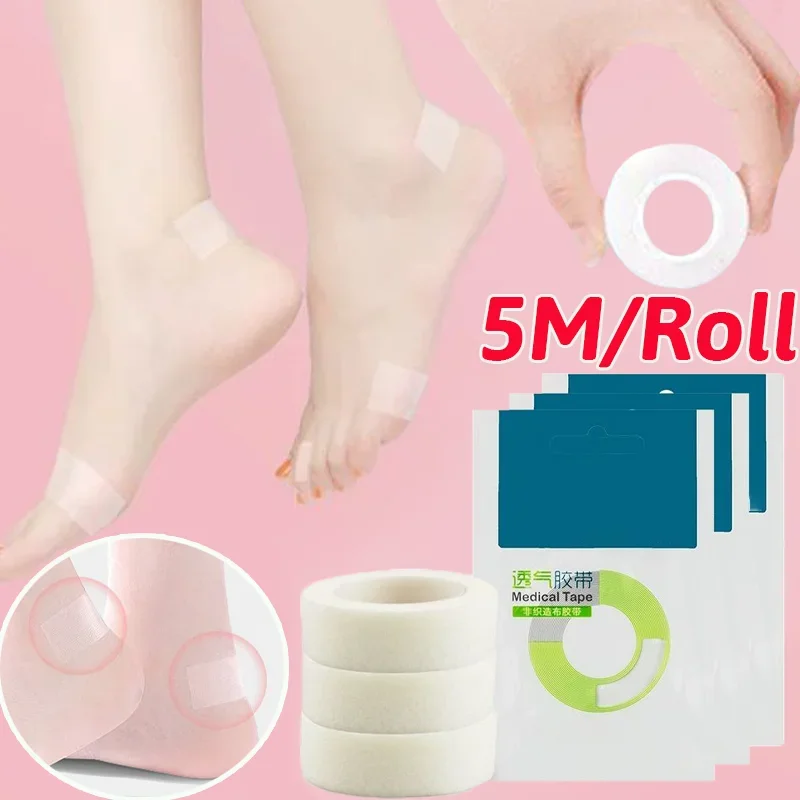 

1 Roll Anti-Wear Heel Invisible Sticker 5M Tapes Heel Bandage Patch Protector Waterproof First-aid Blister Foot Pad Heel Inserts