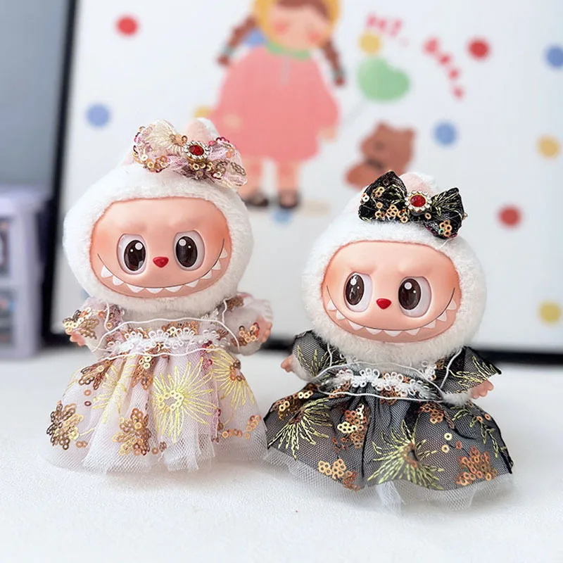 

Labubu V1 V2 Doll Clothes Pendant Labubu Sitting Baby Clothes Ruby Veil Fairy Dress Collection Decoration