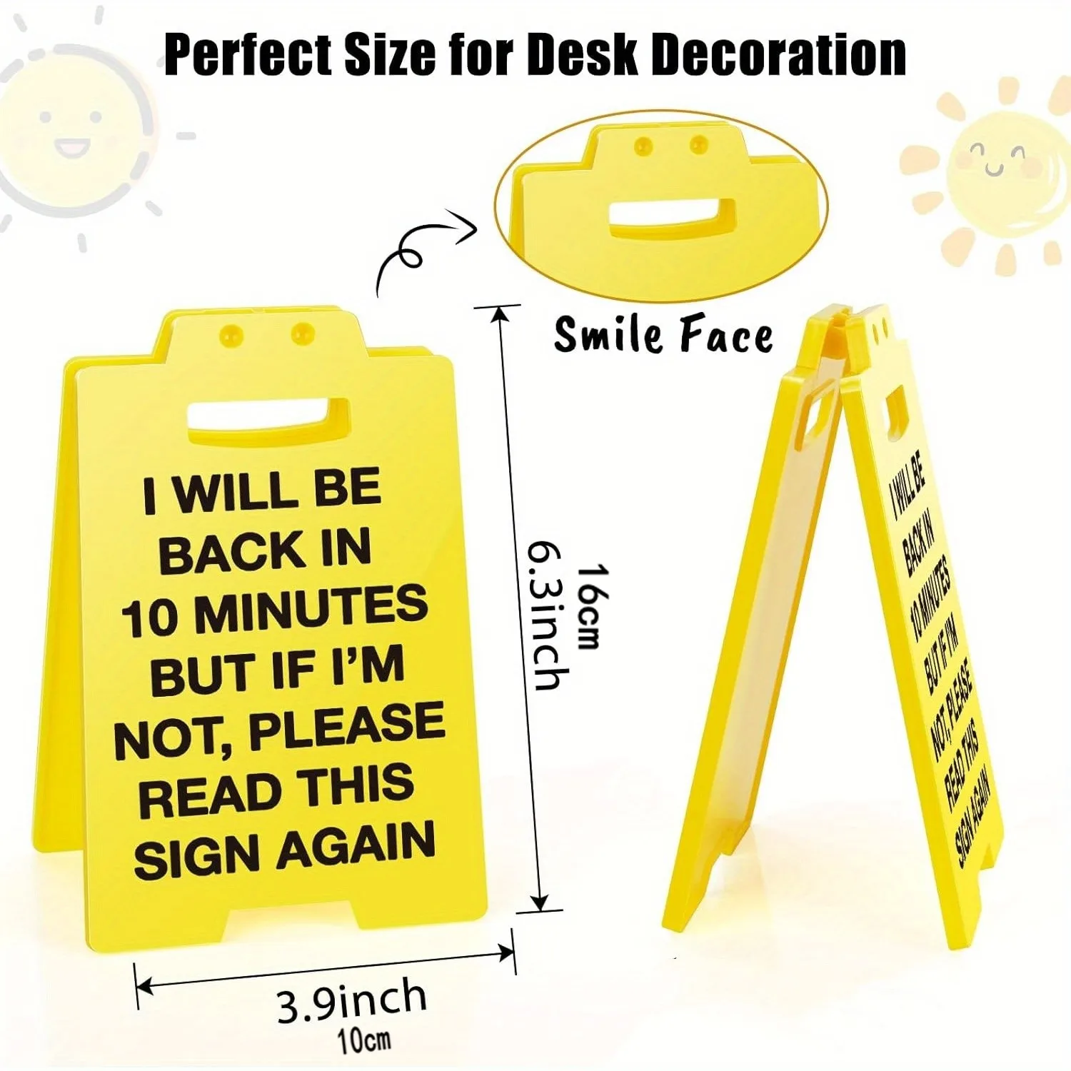 Funny Office Desk Sign - Out to Lunch Be Right Back in Minutes, Gag Fun Gift for Coworker Teammate Employee Boss, Office Desk Si