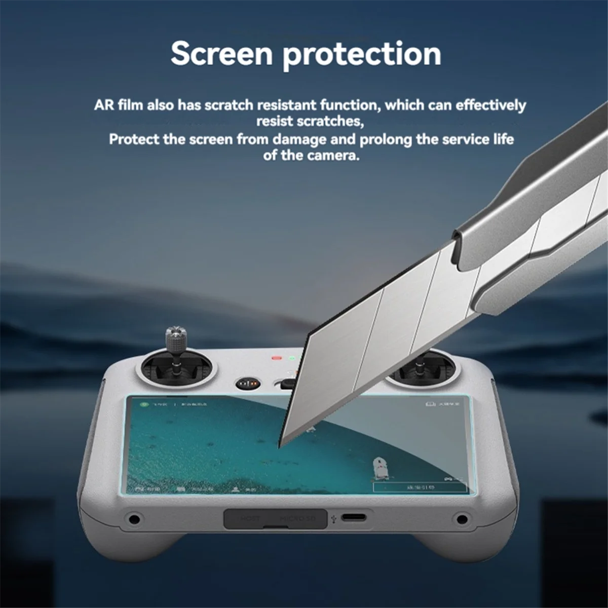 AT619-Screen Protector Film for MINI 3/4 PRO with Screen Remote Control AR Transparency Film Tempered Film Accessories
