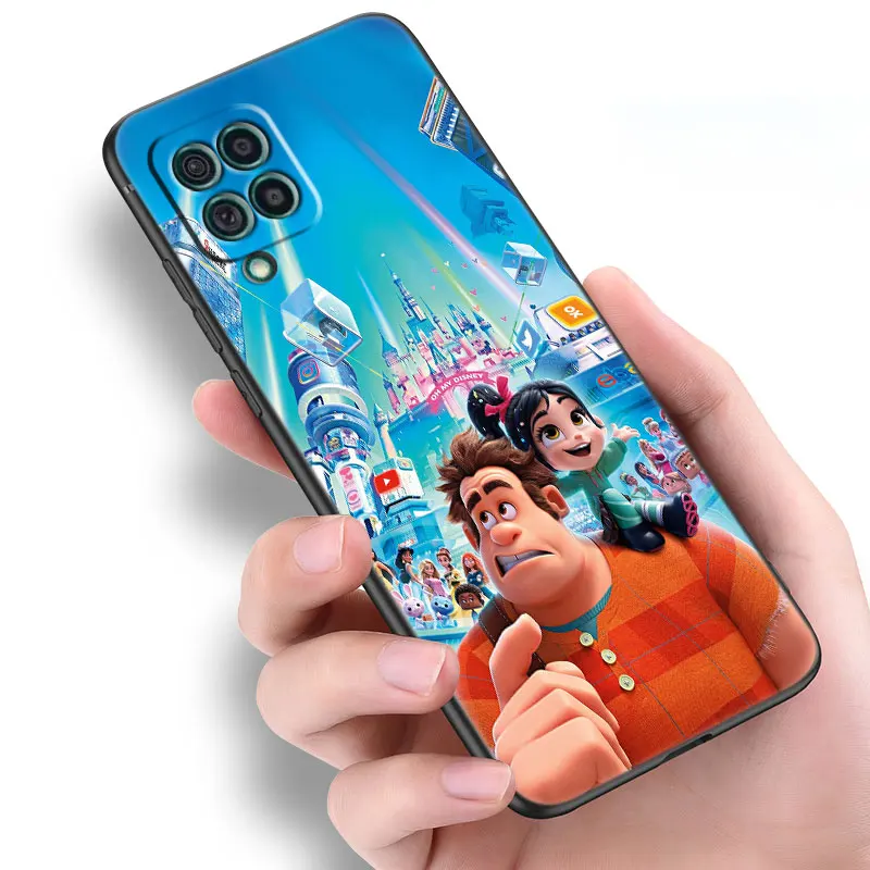 Disney Wreck it ralph Black Case For Samsung Galaxy A53 A52S A73 A12 A13 A72 A32 A33 A22 A23 5G A21S A31 A50 A51 A70 A71 Cover