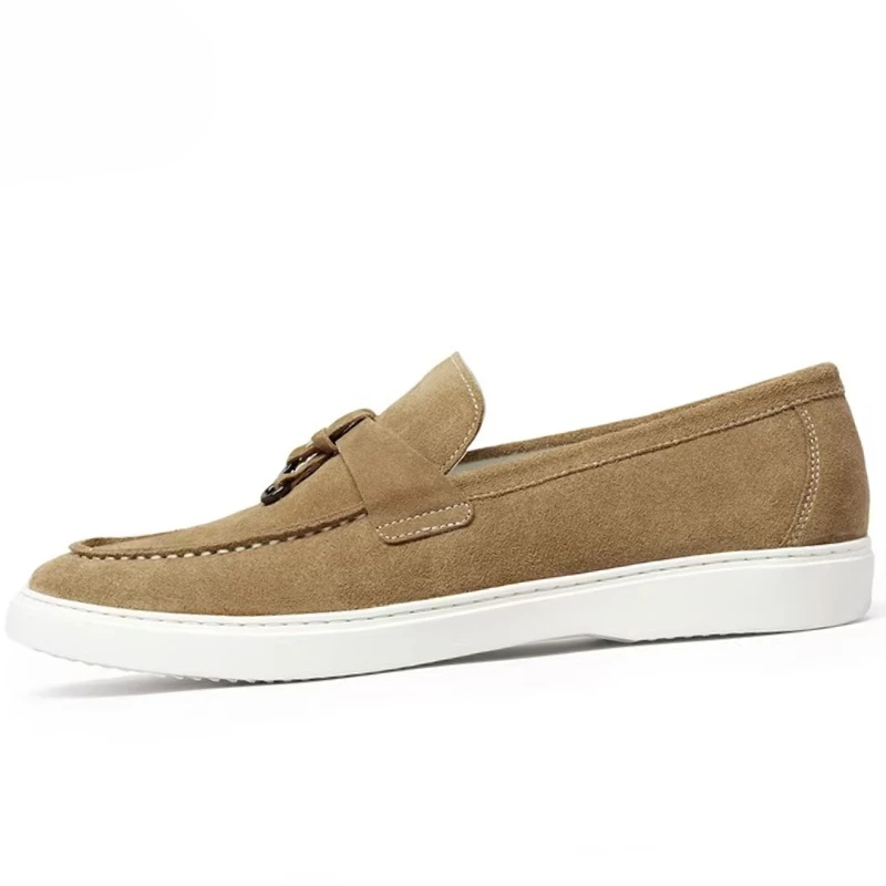 Leather Midsole Tassel Loafers Shoes for Men's Genuine Leather Hand Sewn Comfortable Breathable casual Flat Heel Bean Bean Shoes