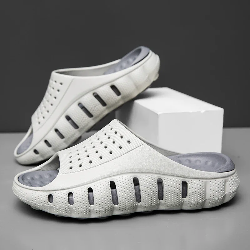 

Men's Summer Thick Sole One Strap Slides Non-slip Outdoor Beach Casual Slippers