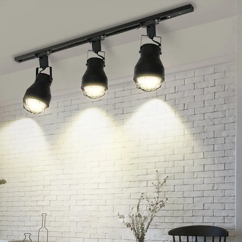 Nordic White Track Lights Led Track Lamp Black Creative Personality Bedroom Dining Room Den Backdrop Track Lighting