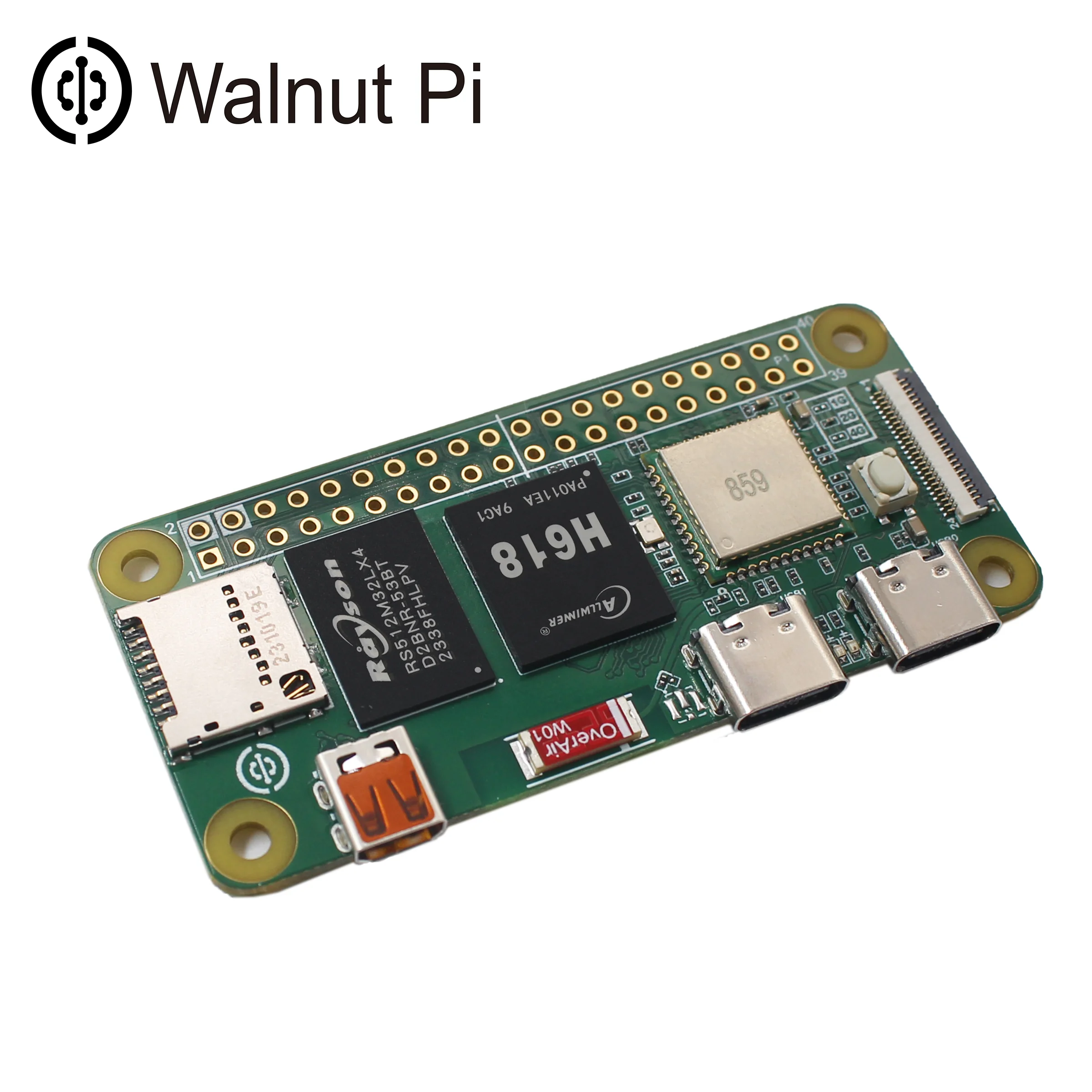 Walnut Pi ZeroW 1/2/4GB Allwinner H618 WiFi Bluetooth Mini PC Development Board SBC Single Board Computer WalnutPi Raspberry Pi