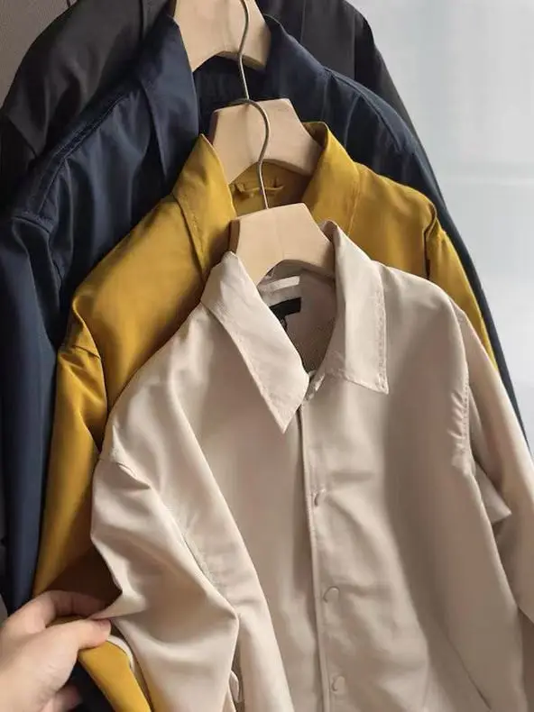 

Свободное повседневное длинное пальто Jaet ex Spring Autumn Simple Sle для примерочной, готовое к ношению, дышащее длинное пальто из полиэфирного волокна