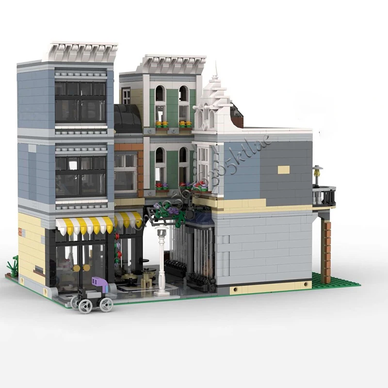 3096 pièces MOC City Street Views assemblage modulaire Alleyway bloc de construction inversé assemblage éducatif enfant jouet cadeau de noël