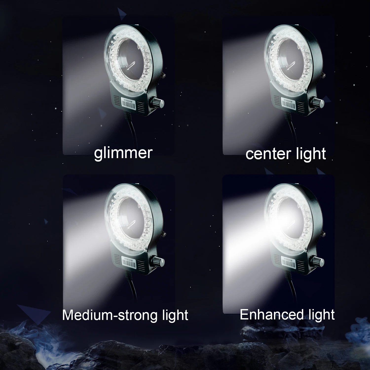 YIZHAN Microscope LED Ring Light Illuminator Lamp 56 LED Flexible Light Source Excellent Circle Light Camera Source EU US Plug