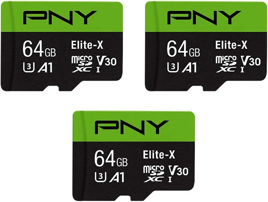 

Карта памяти microSDXC Elite-X Class 10 U3 V30, 64 ГБ, 3 штуки в упаковке — высокоскоростная, 100 МБ/с, для видео и фото 4K, A1 App