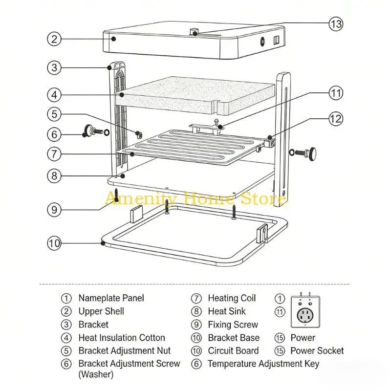 F26C Balanced Heat Distribution Poultry toastier With Metal factors