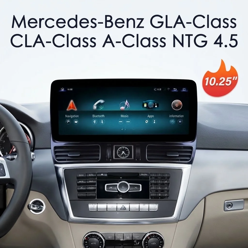 10.25 Inch Android Car Navigation for Mercedes-Benz GLA/CLA /AClass NTG4.5 2013-2015Wireless Carplay Android Auto 4G Car Multime