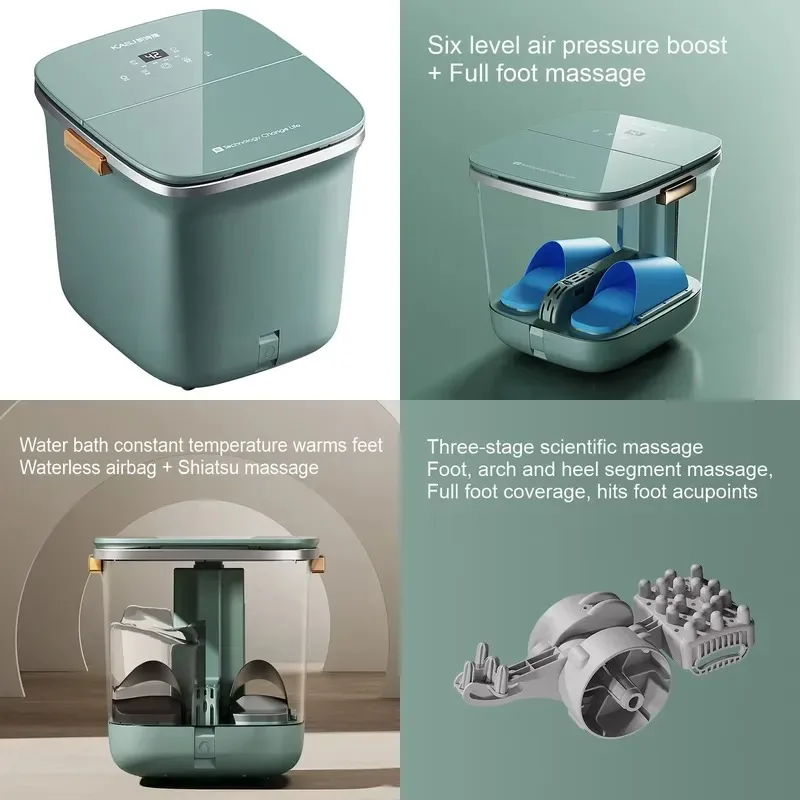 High End Glass Panel Foot Bath Massager Deep Cleaning Detoxification Hydrotherapy Spa