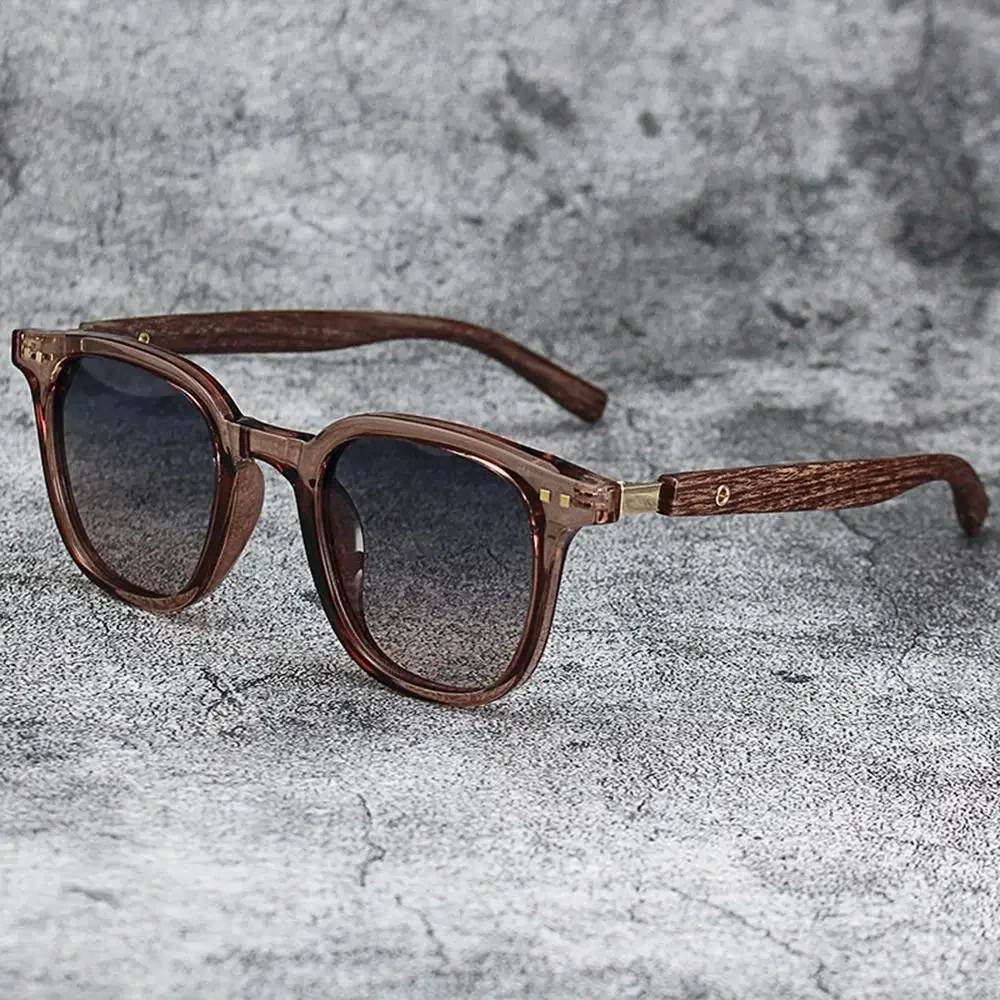 

Trendy Retro Wood Grain Sunglasses - Polarized UV Protection for Men & Women, Perfect for Cycling & Outdoor Street Photography