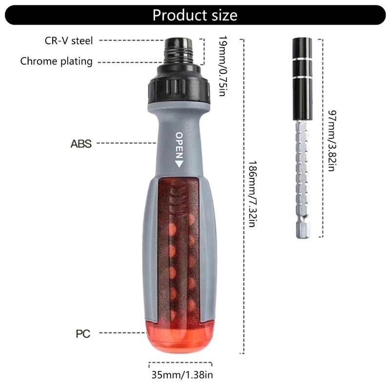 11 in 1 Ratcheting Screwdriver Set Professional Tool Adjustable Portable Screwdriver for Furniture/Car/Computer Dropshipping