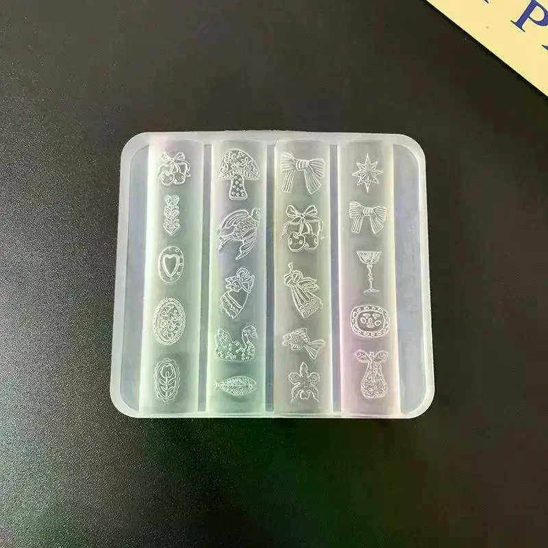 /JCS/Swallow Cherry Mushroom Butterfly Knot 3D Embossed Nail Art Silicone Mold For Diy Nail Decoration Template Swan