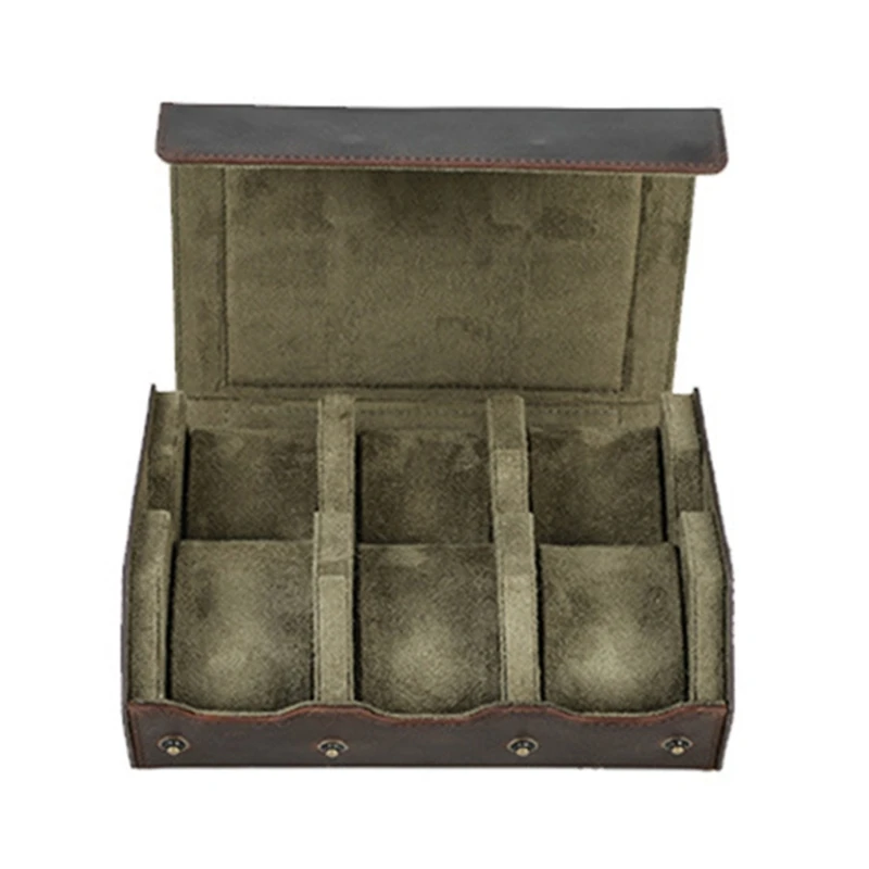 

PU Leather Watch Travel Case 6 Slot Storage Box Jewelry Gift Package Container