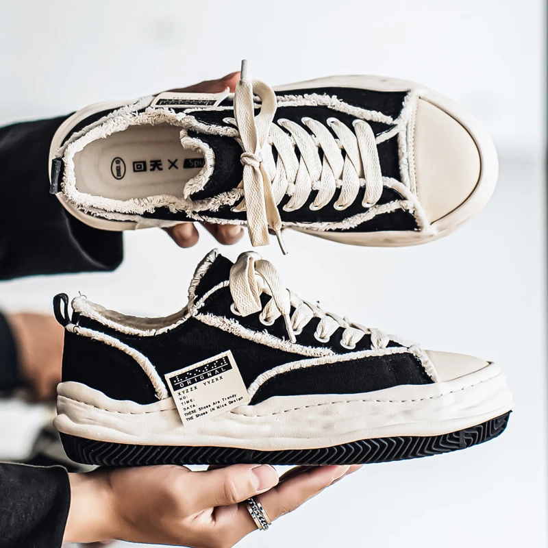 

Women Shoes for Men Retro Destroy Street Rap Punk Skateboard Shoes Designer Platform Fashion Sneakers Couple Casual Shoes