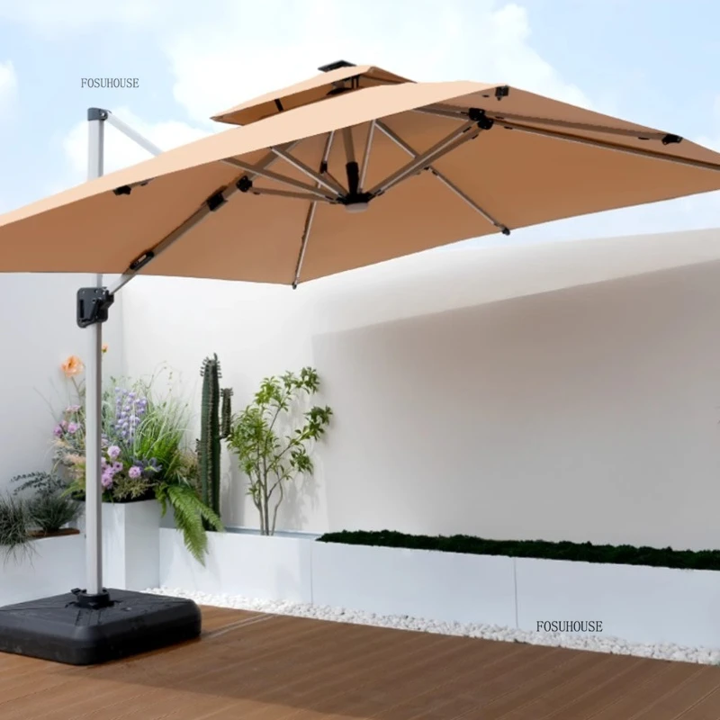 ikea patio furniture with umbrella PatioKingdom Double Top Umbrella, Outdoor Table for Yard – Patio Kingdom The LED Swilt™ - as the fabric is collections-beach-umbrella Fabric:O'bravia Boulder