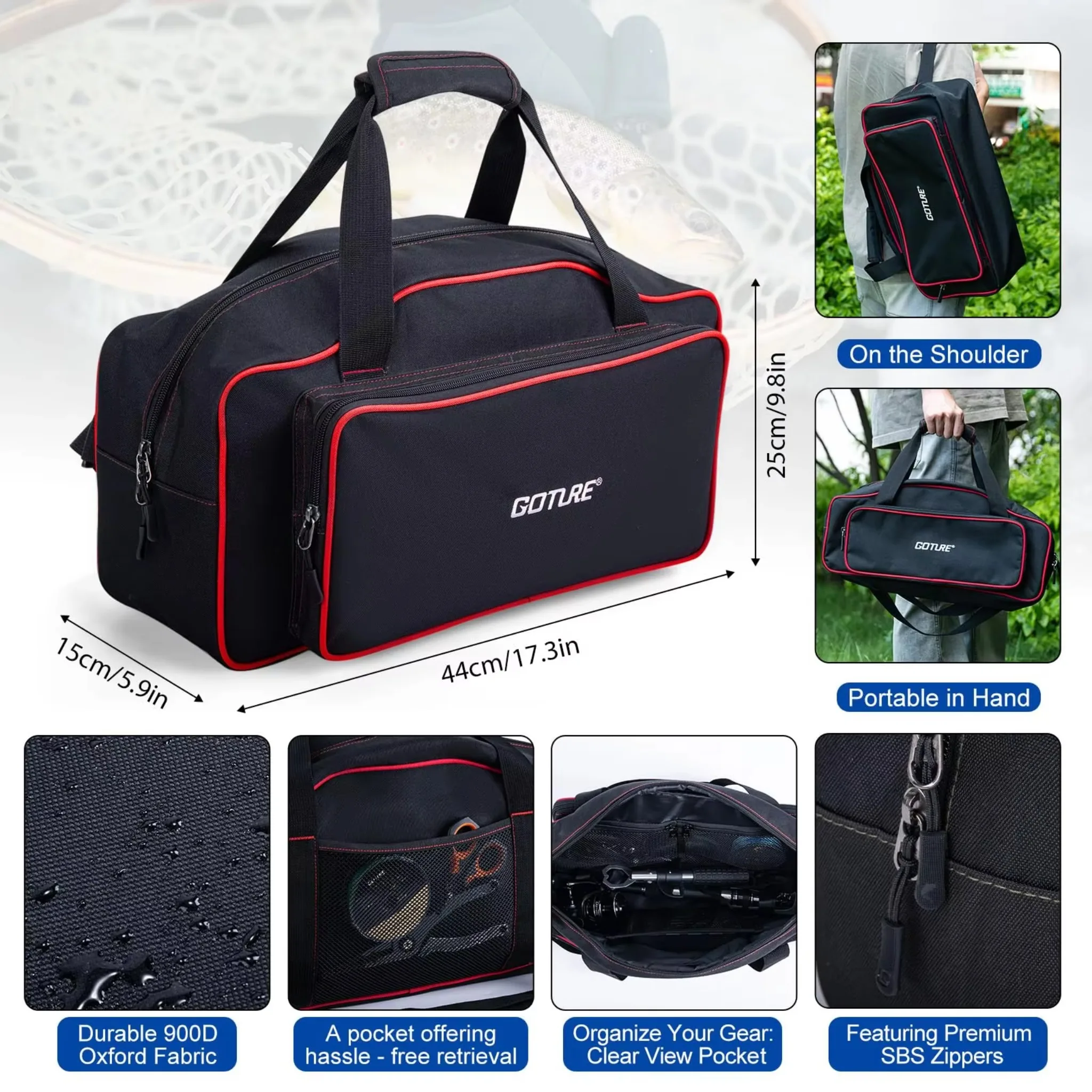 ชุดคันเบ็ดตกปลาแบบยืดหดได้ 2 ช - Reel Bag บทวิจารณ์และราคา