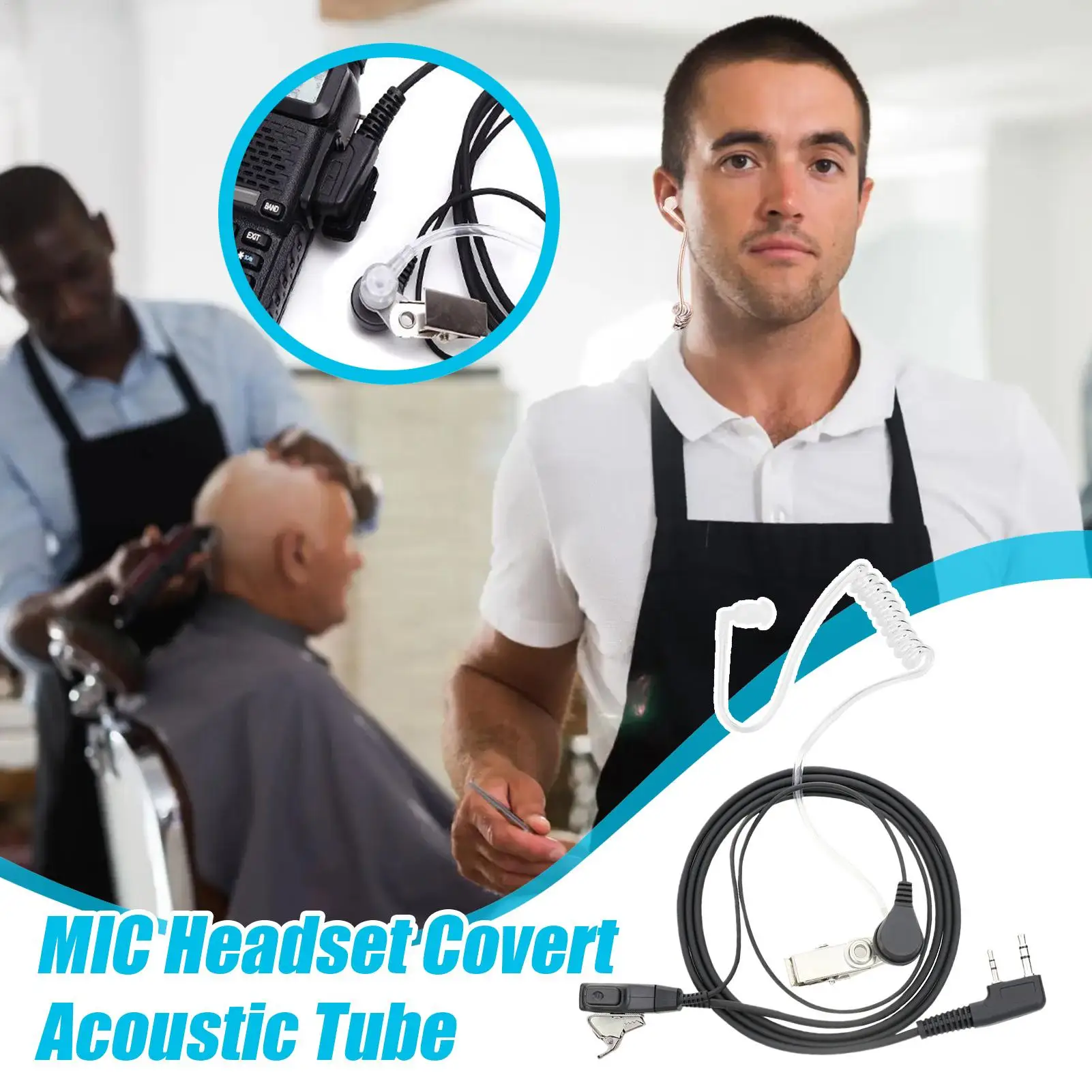 سماعة أذن أنبوبية صوتية سرية أنبوب صوتي لسماعة الأذن تصميم مريح سماعات أذن متعددة الاستخدامات أجزاء صوت لعشاق