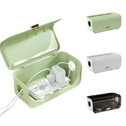 Desktop Cable Storage Box Power Line Storage Case Dustproof Waterproof Charger Socket Organizer Wire Case Cable Winder Organizer