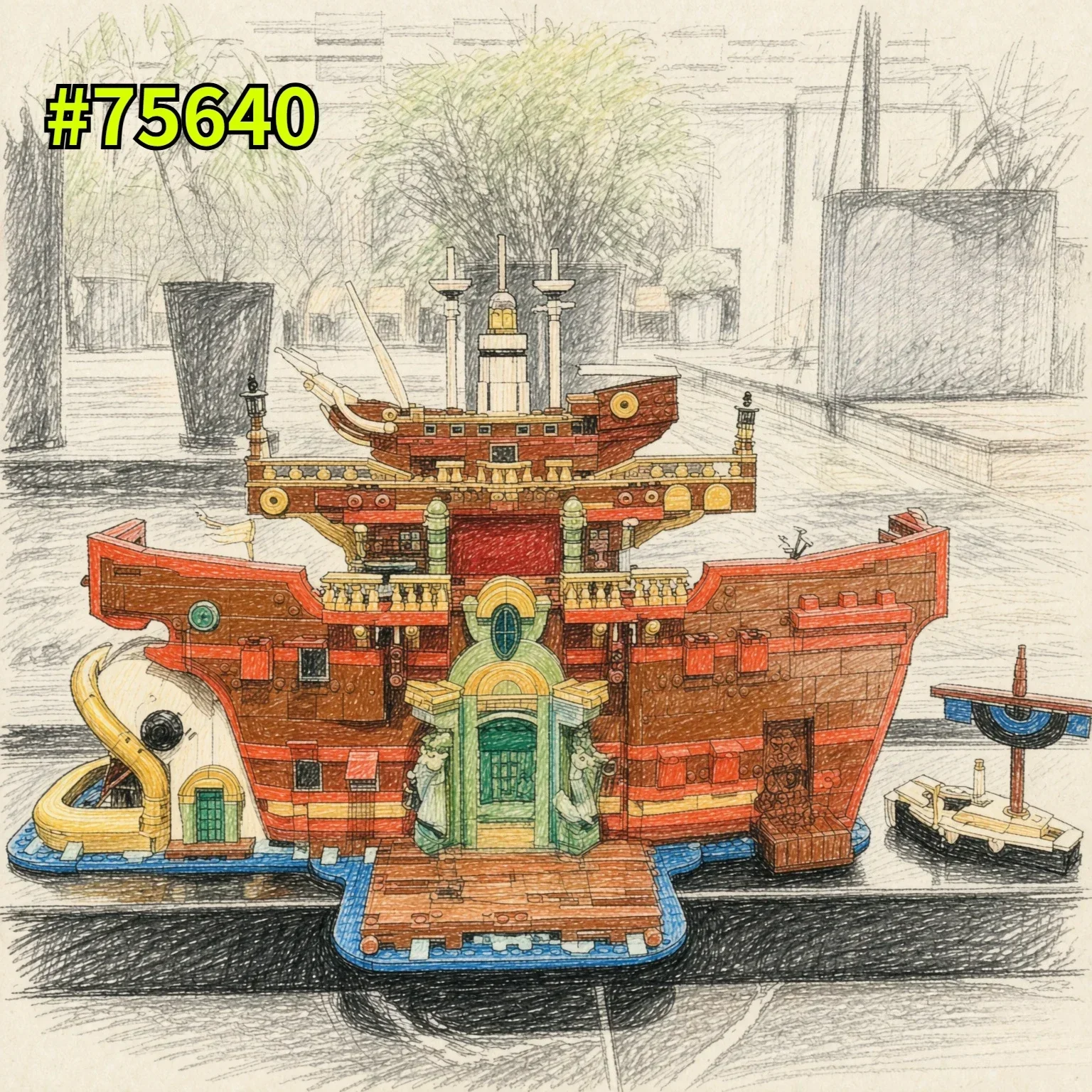 In Stock 3304pcs Party Gifts Square Castle European Town Village Manor Building Blocks Bricks Christmas Birthday Gift
