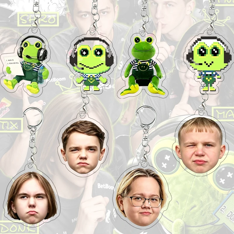Game Team Spirit Frog Coach Character Acrylic Keychain CS2 Cosplay Prop Decoration Exquisite Student Keyring Birthday Gift