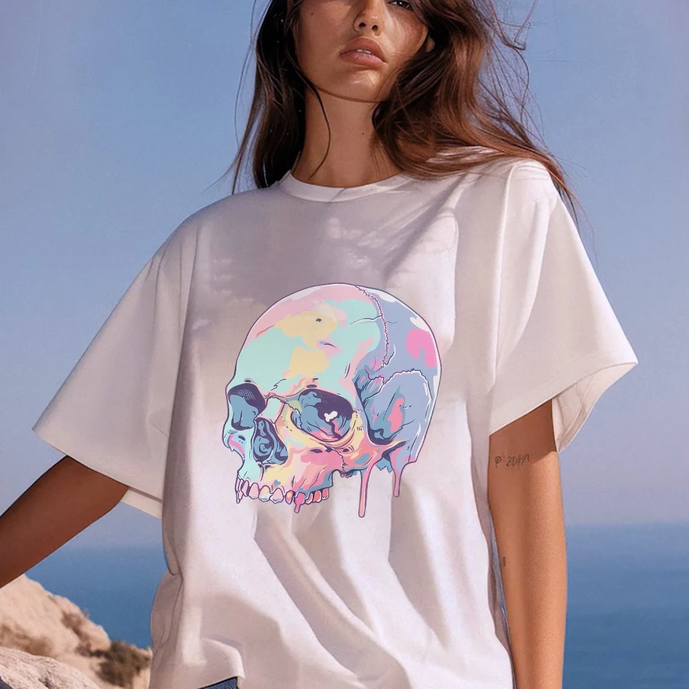 Fantasy Watercolor Skulls Shirt , Villain Skull Watercolour In Shirt Comfort Colors T-Shirt For Women Shirt For Girl