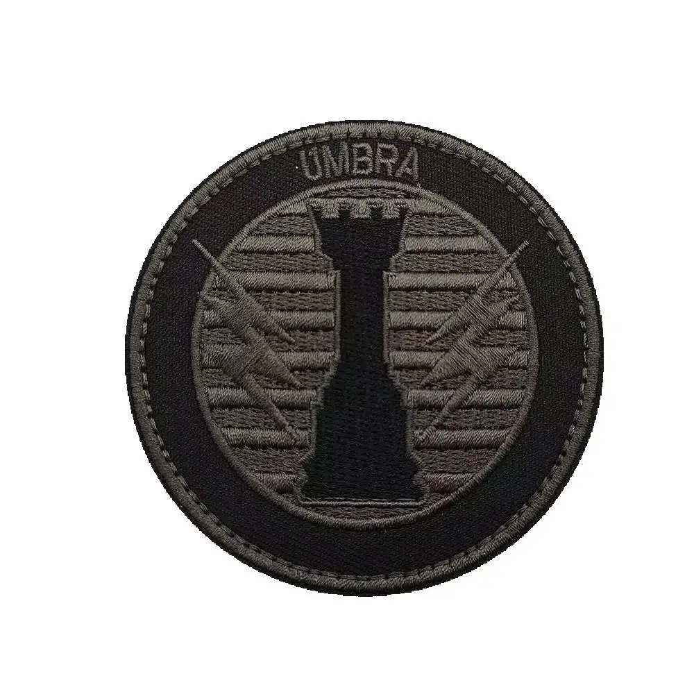 Emblema bordado UMBRA Shadow Castle Lightning Tactical Game lover com gancho e laço para jaqueta e mochila.
