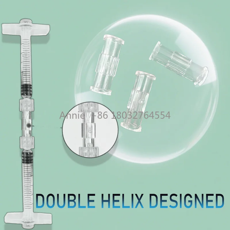 100pcs/box Pp Material Transparent Syringe Double-Way Connector Easy And Durable Use In Sterile Environment Drug Guid