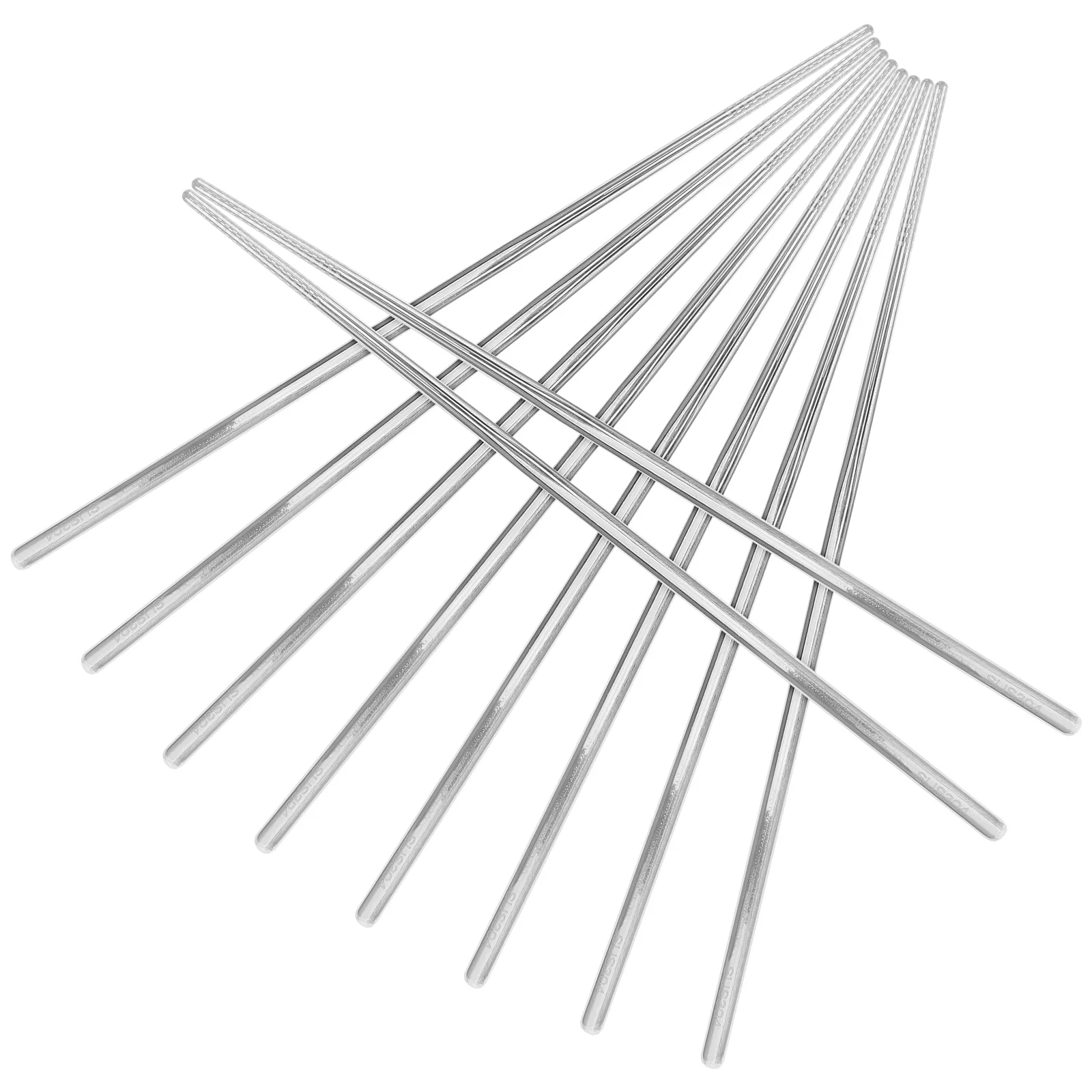 

5Pairs Stainless Steel Korean Chopsticks Non-Slip Dishwasher Safe Metal Reusable Chopstick Set for Home Dining Kitchen