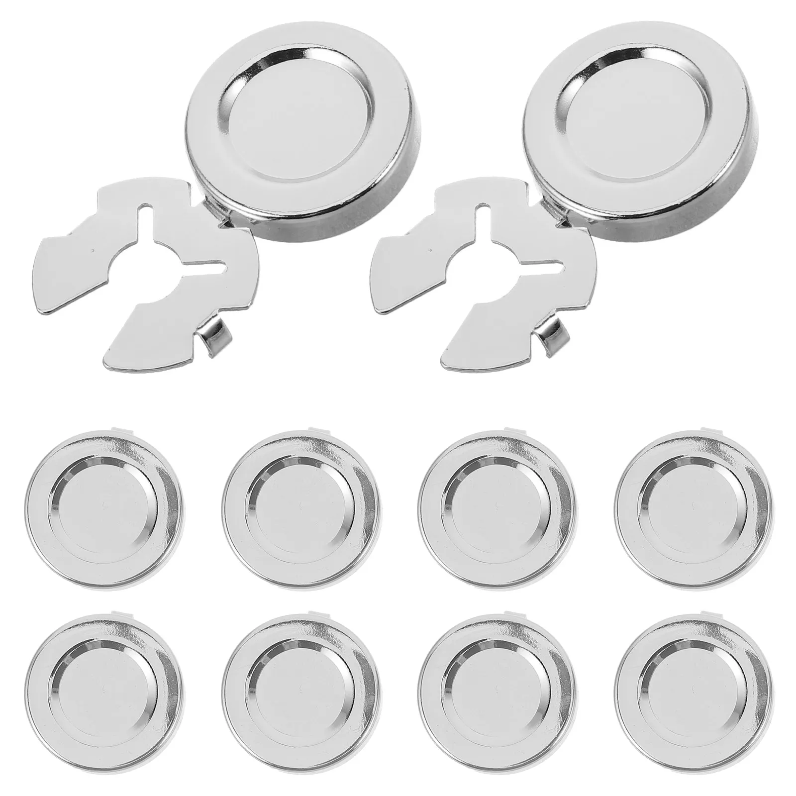 10pcs Copper Blank Cufflink Links Formal Shirt Button Covers Diy Clip-On Botones Cufflinks For Dress Shirts Blouses Clips