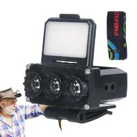 LED Headlamp Headlamps For Adults Rechargeable Powerful Headlight With Motion Sensor Waterproof 5 Modes Adjustable Hat Clip