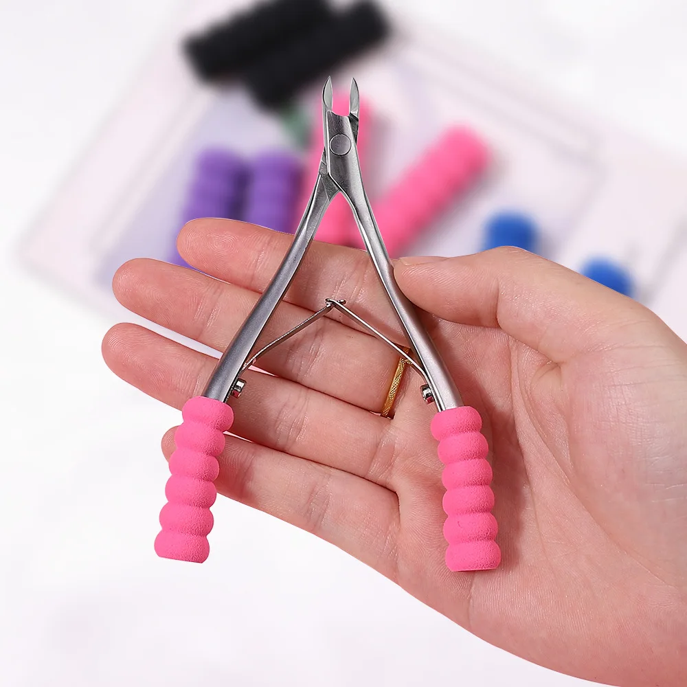 Manchon de protection pour Nail Art, ciseaux à peau morte, capuchon de main, couvercle de pince pour ciseaux à cuticules, Kit d'outils de manucure et de pédicure, 2 pièces/ensemble
