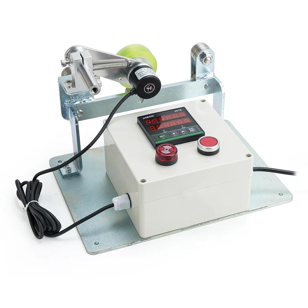 Roller Type Digital Cable Length Meter Counter JK76 Wire Rope Length Measuring Machine with Preset Alarm AC220V