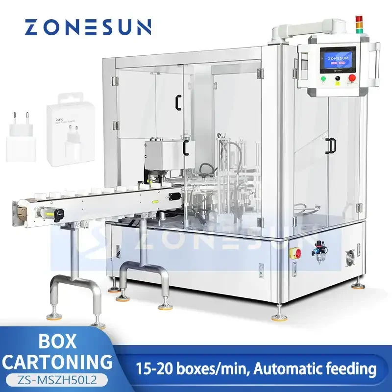 ZONESUN ZS-MSZH50L2 Automatic Vertical Cartoning Machine Cable Packaging Equipment
