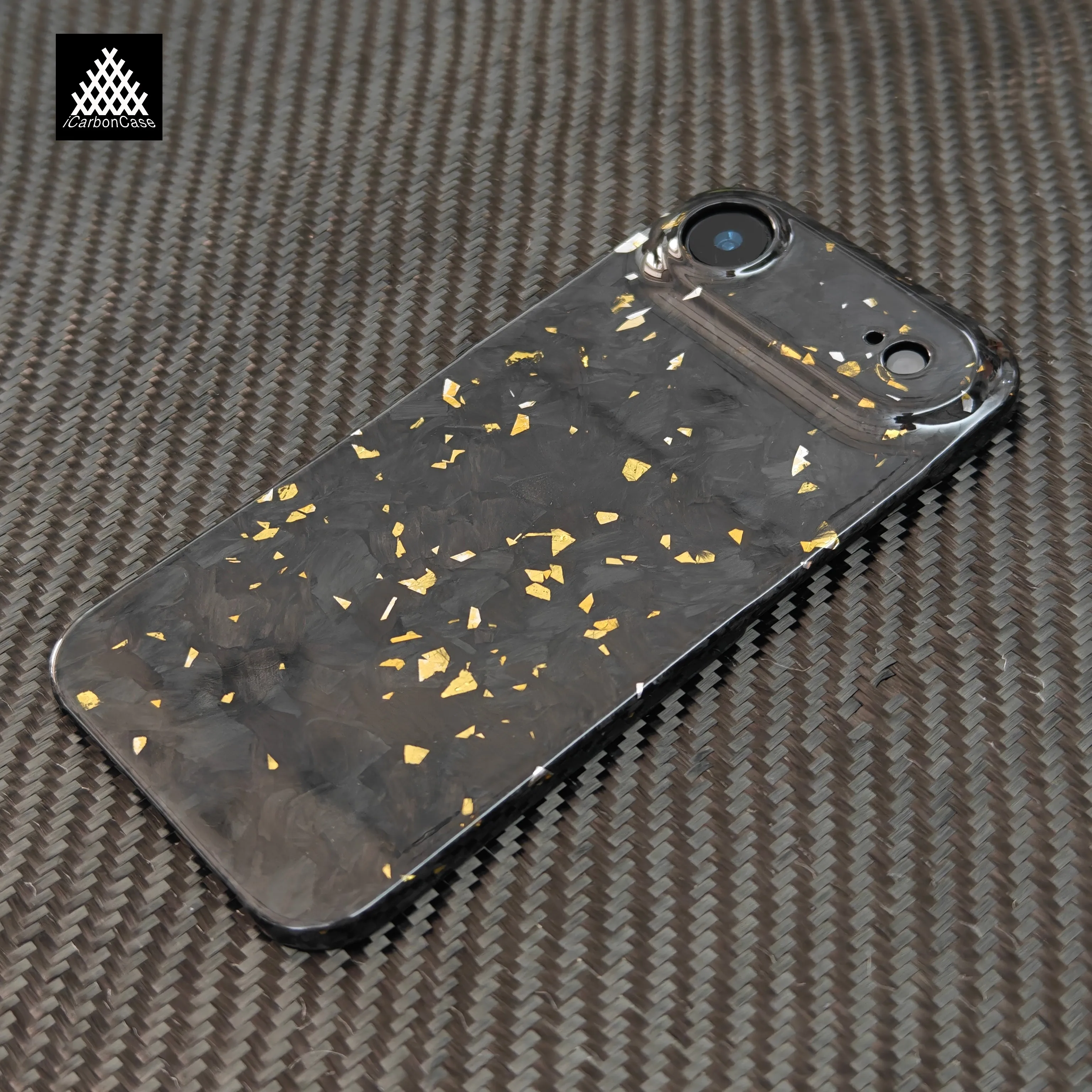 

Genuine Gold Forged Carbon Fiber Case for iPhone 17 Air Matte /Glossy Black Super Light Dry Carbon Cover for iPhone Air