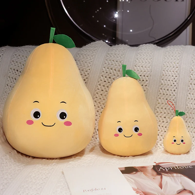 Jouets en peluche 3D fruits pastèque pomme, nouvelle poupée en peluche avocat fraise dessin animé Orange poire pendentif fruits décor cadeaux