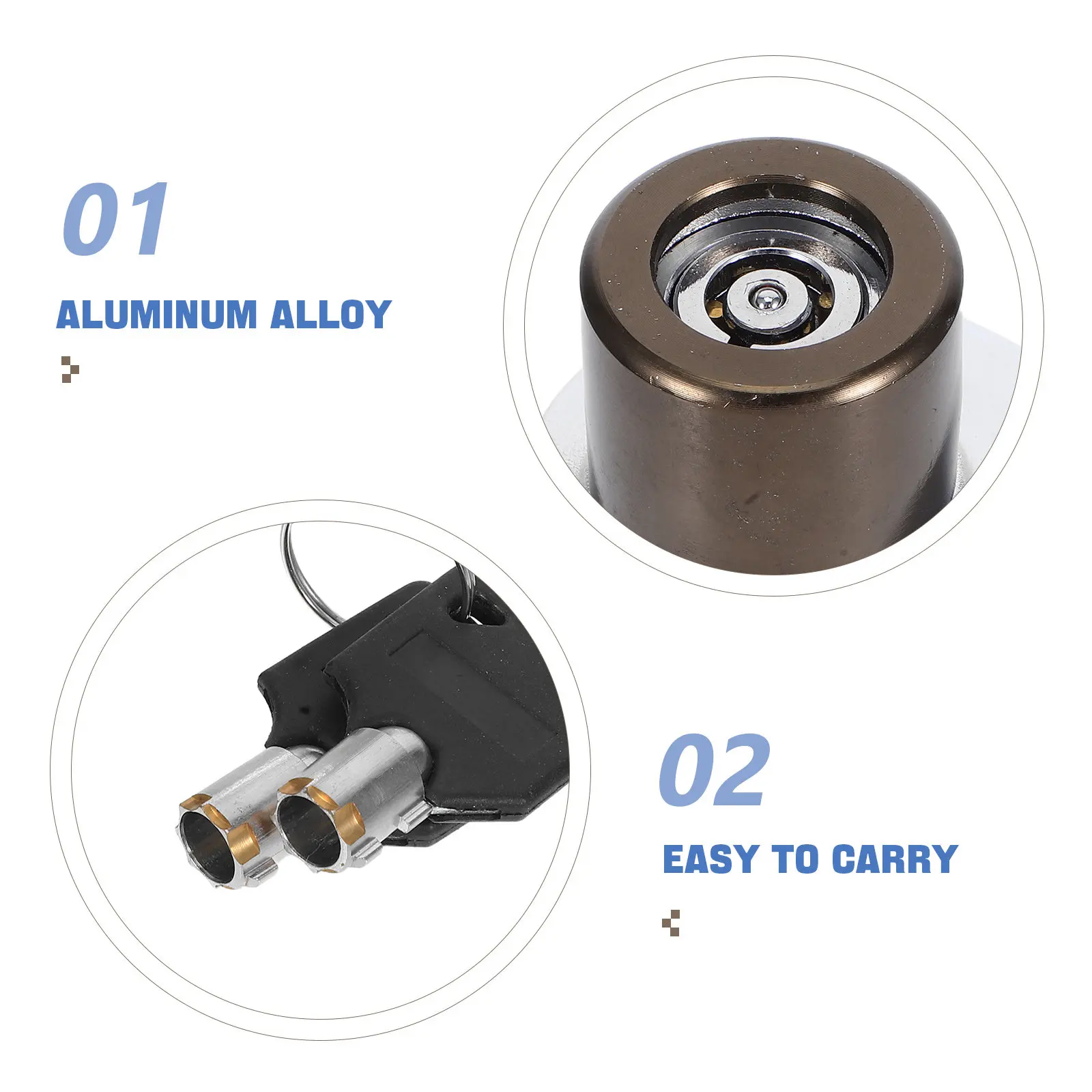 1Set Motorcycle Disc Brake Lock Heavy Duty Anti-Theft Rotor Lock Waterproof Weather Resistant Universal Fit for Scooter Mountain