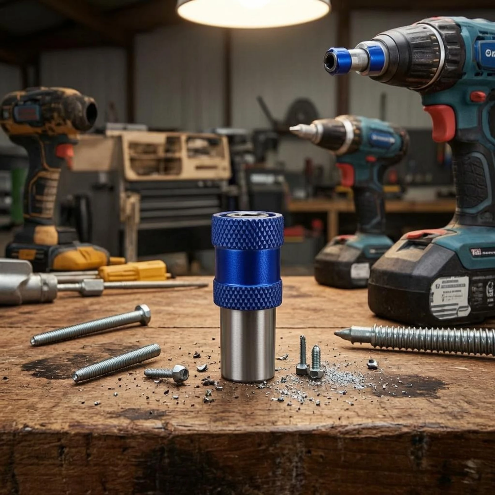 Hex Shank Chuck Adapter Knurled Grip Drill-to-Hex Adapter Power Tool Part Keyless Carbon Steel view 5
