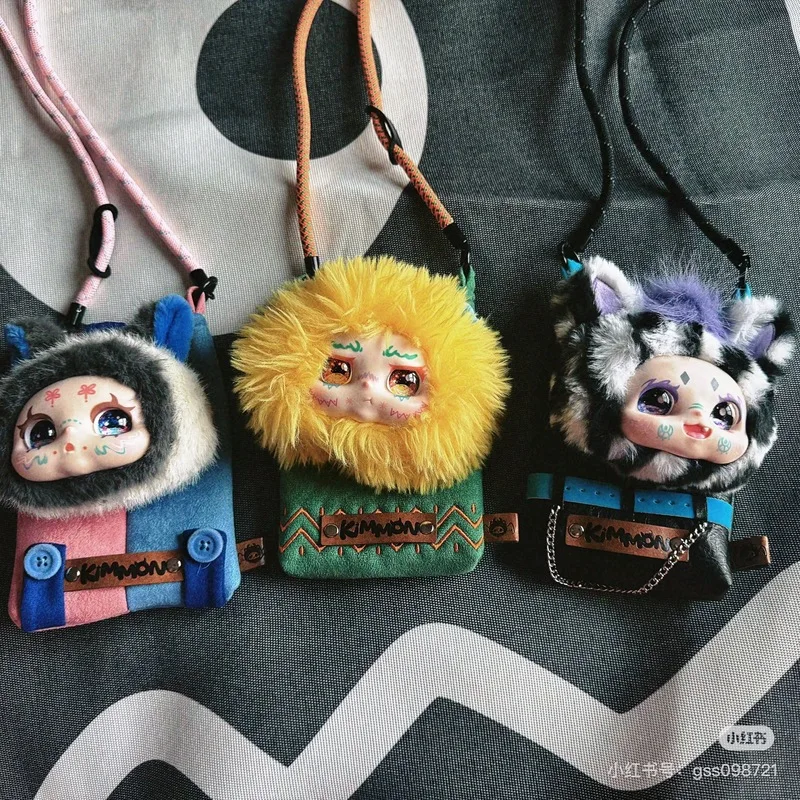 

Genuine Kimmon Outing Cute Pet Cross Body Bag Blind Box Vinyl Plush Mobile Phone Small Kawaii Shoulder Bag Mystery Box Toy Gift