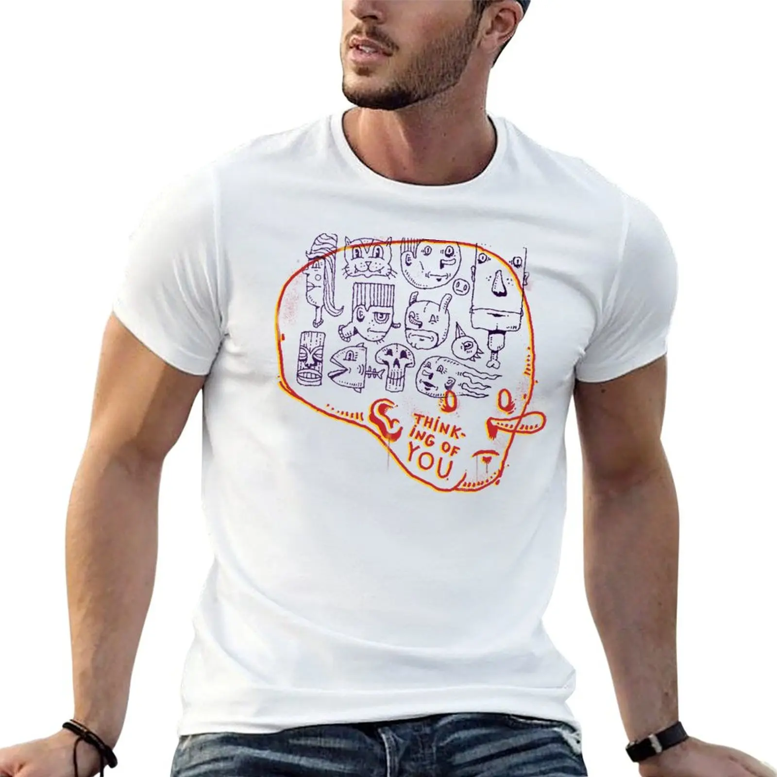 Thinking of you T-Shirt Comfortable Workout Short Sleeve Shirt