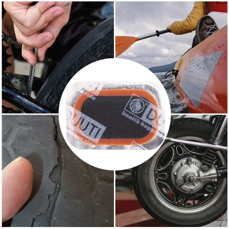 Bike Tyre Patch Repair Tool Bicycle Inner Tube Rubber Repair Patch for Mountain Road Bike Quick Repairing Tyre Protection Patche