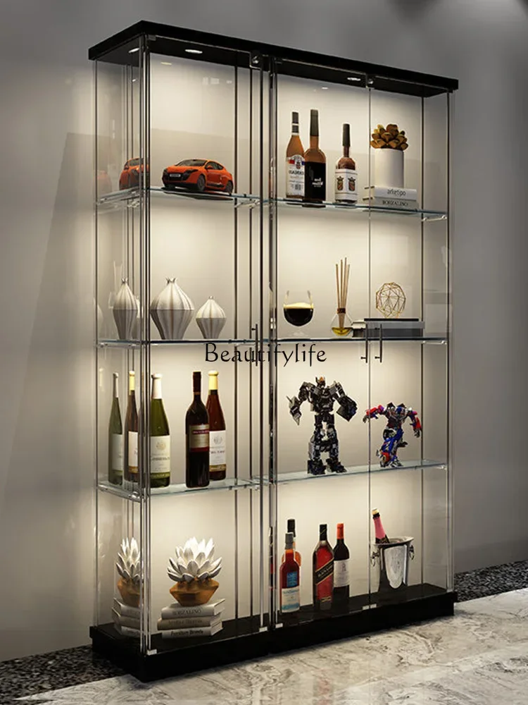 

PJ13PJ13Glass display wine cabinet, modern simplicity against the wall, light luxury, high-end transparent household